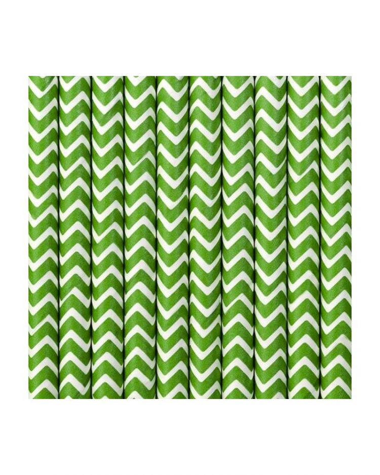 Vihreät chevron-kuvioiset paperipillit